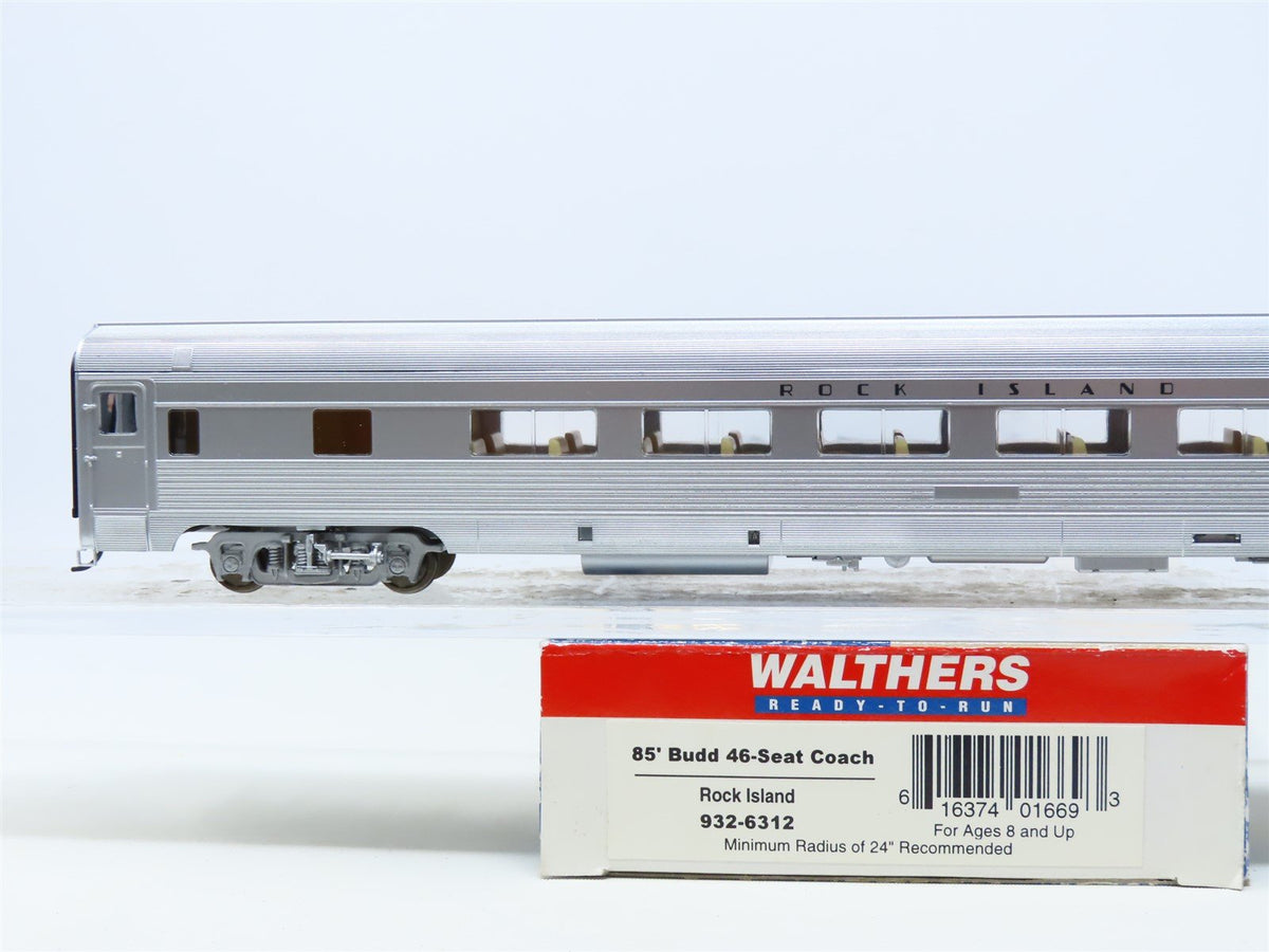 HO Scale Walthers 932-6312 RI Rock Island 85&#39; Budd 46-Seat Coach Passenger