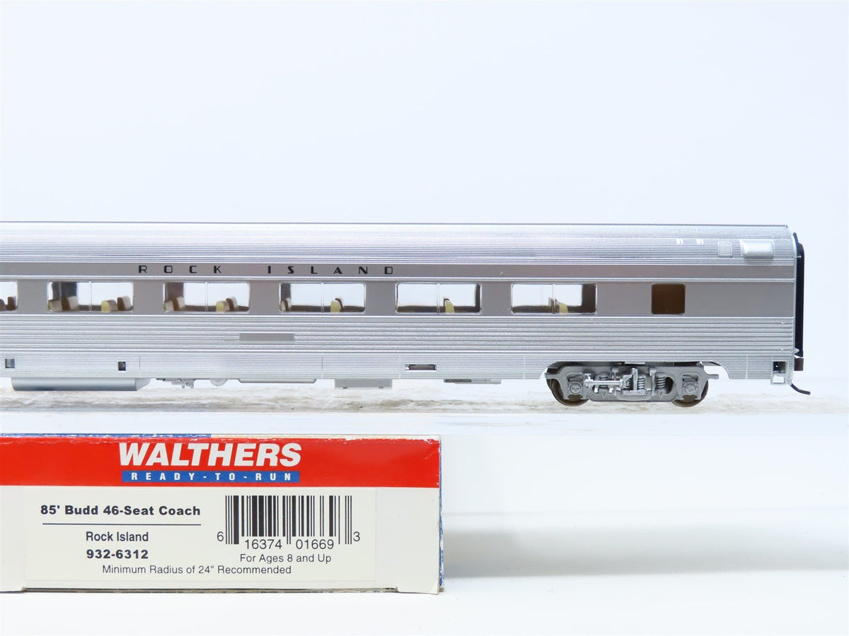 HO Scale Walthers 932-6312 RI Rock Island 85&#39; Budd 46-Seat Coach Passenger