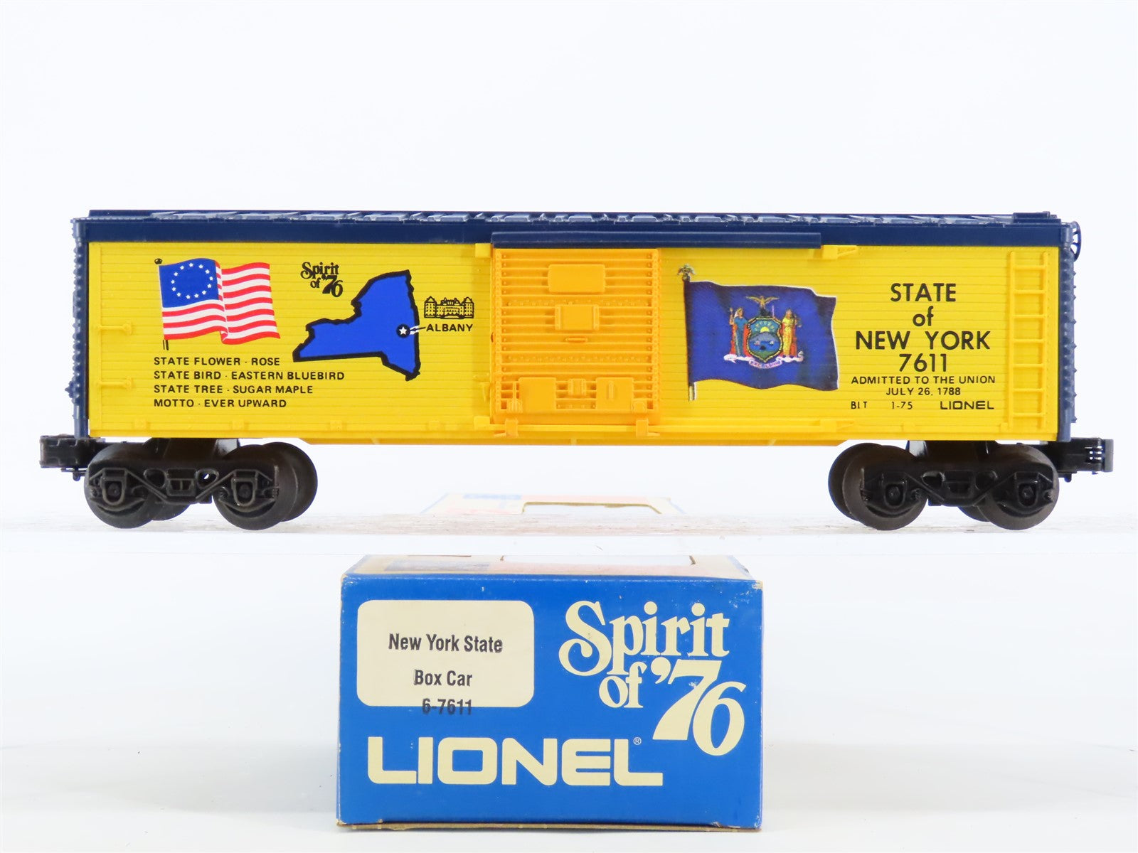 O Gauge 3-Rail Lionel 6-7611 New York Spirit of '76 40' Boxcar #7611