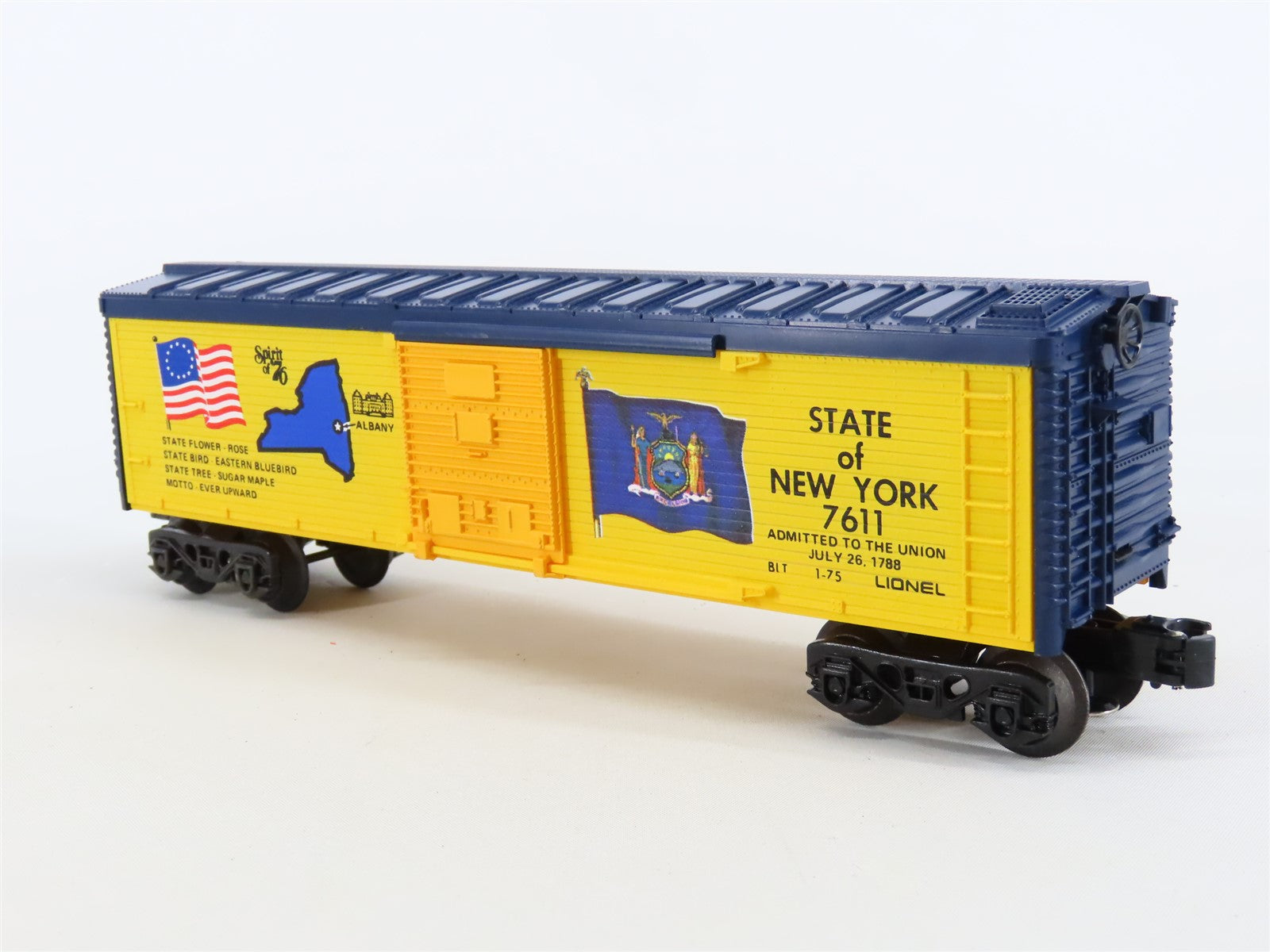 O Gauge 3-Rail Lionel 6-7611 New York Spirit of '76 40' Boxcar #7611