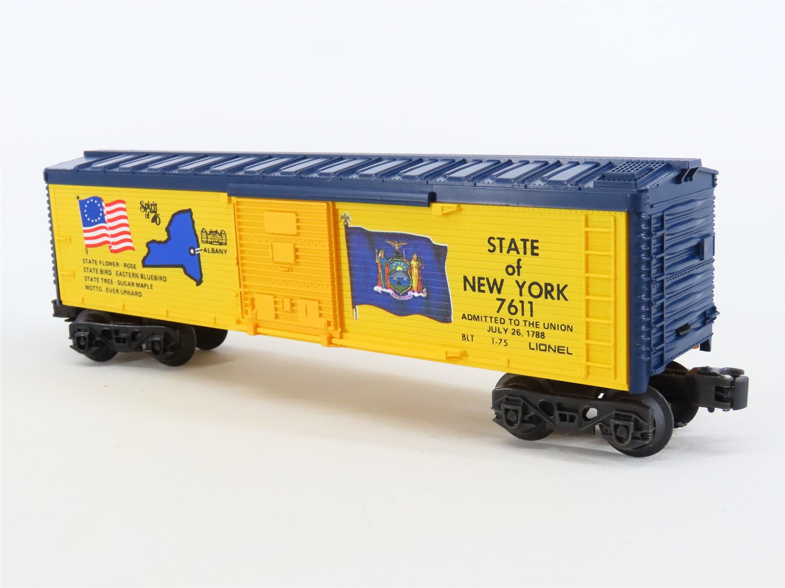 O Gauge 3-Rail Lionel 6-7611 New York Spirit of '76 40' Boxcar #7611
