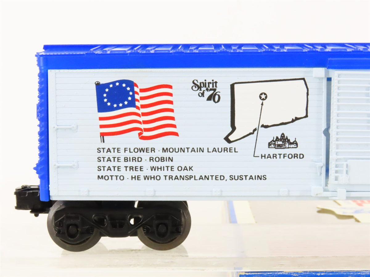 O Gauge 3-Rail Lionel 6-7605 Connecticut Spirit of &#39;76 40&#39; Boxcar #7605