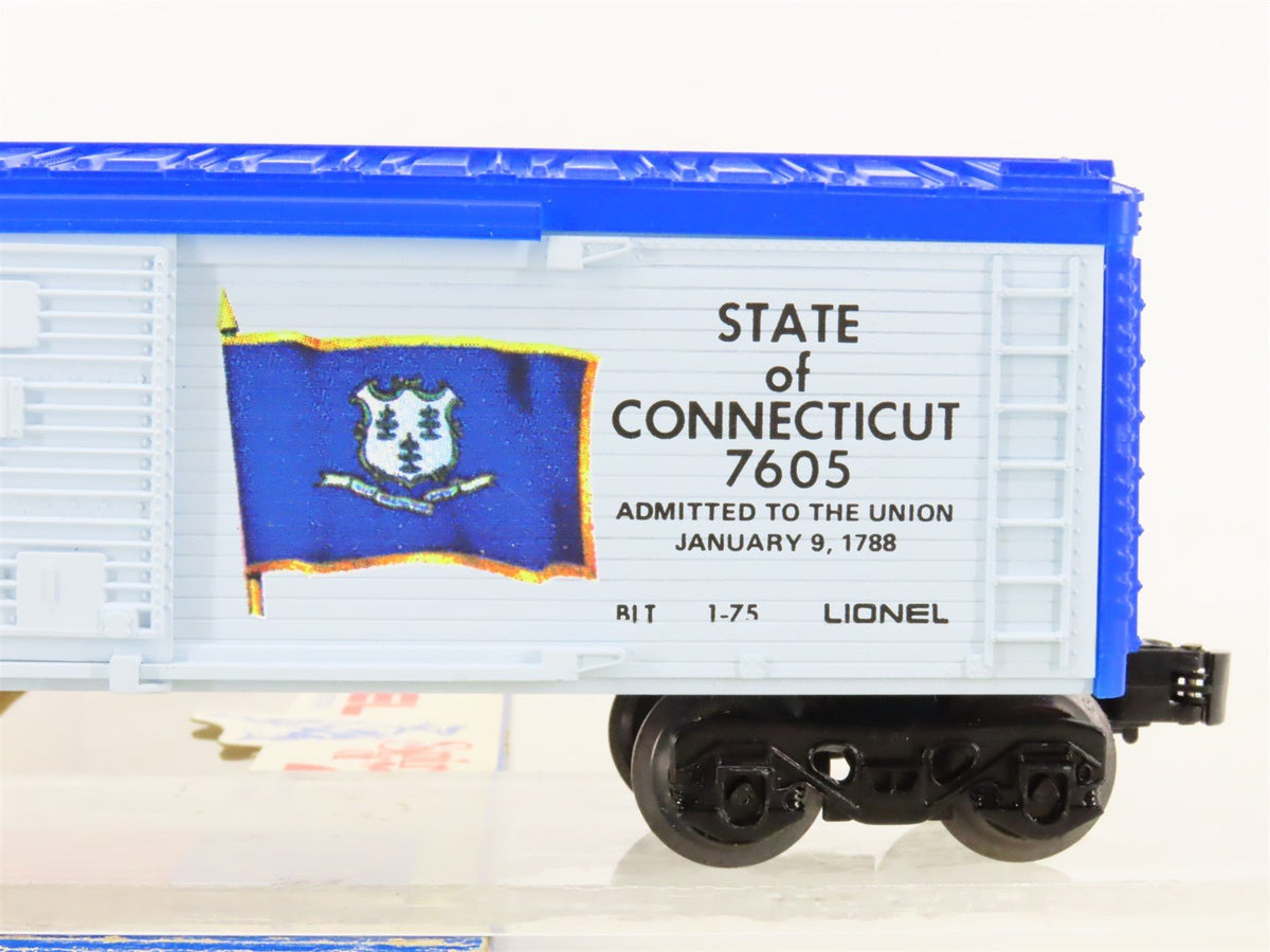 O Gauge 3-Rail Lionel 6-7605 Connecticut Spirit of &#39;76 40&#39; Boxcar #7605