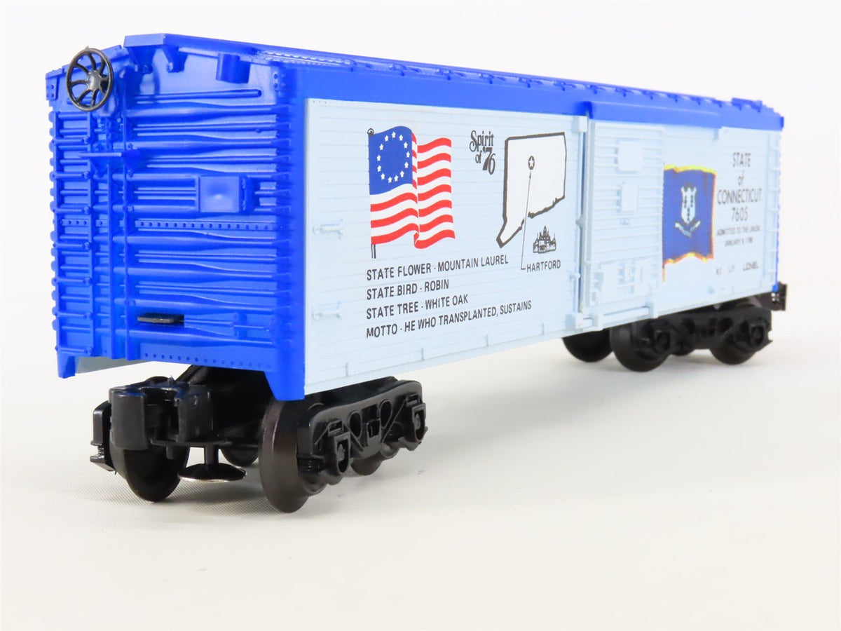 O Gauge 3-Rail Lionel 6-7605 Connecticut Spirit of &#39;76 40&#39; Boxcar #7605