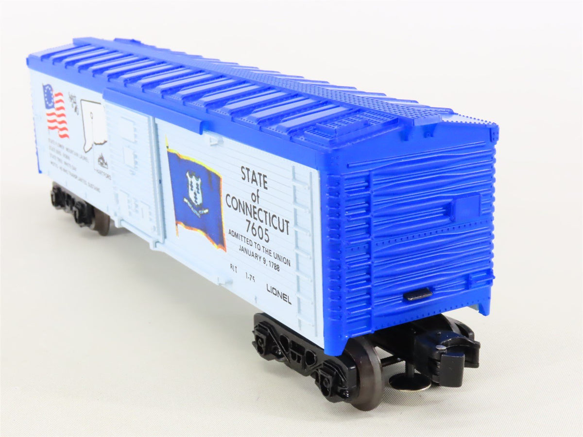 O Gauge 3-Rail Lionel 6-7605 Connecticut Spirit of &#39;76 40&#39; Boxcar #7605