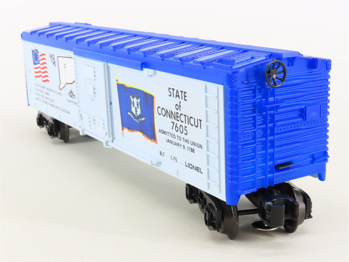 O Gauge 3-Rail Lionel 6-7605 Connecticut Spirit of &#39;76 40&#39; Boxcar #7605