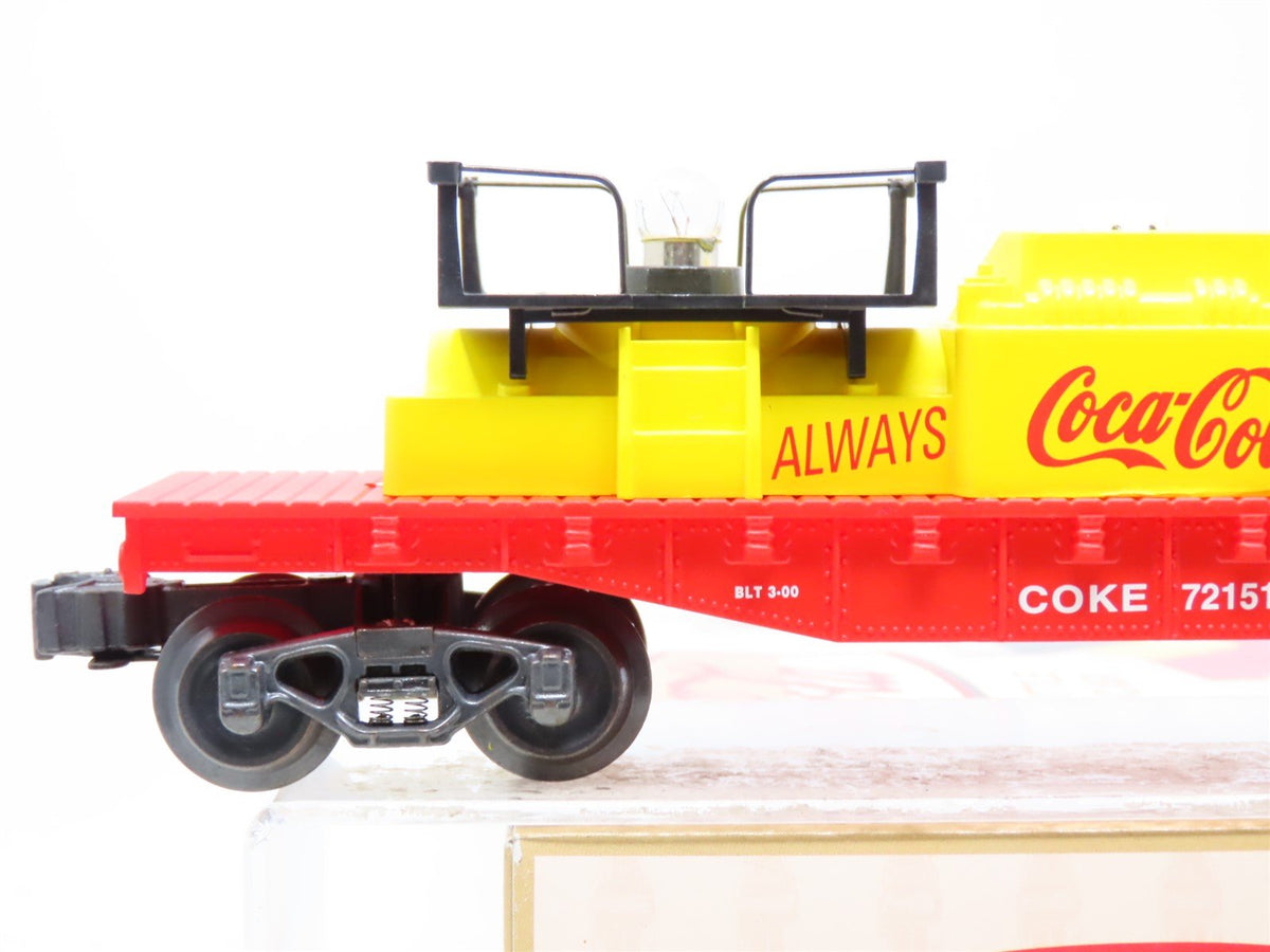 O Gauge 3-Rail K-Line K721-5101 Coca-Cola Operating Bottle Searchlight Car