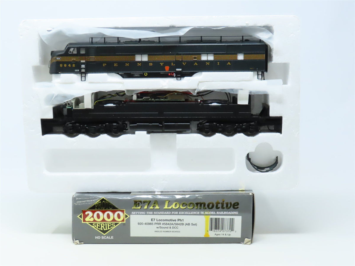 HO Scale Proto 2000 920-40985 PRR E7A Diesel #5842A w/DCC &amp; Sound - A-Unit ONLY