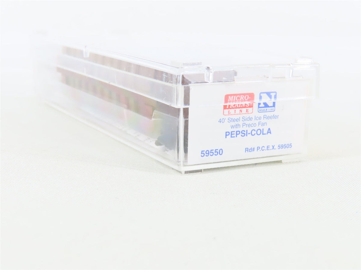 N Scale Micro-Trains MTL 59550 PCEX Pepsi-Cola 40&#39; Steel Reefer Car