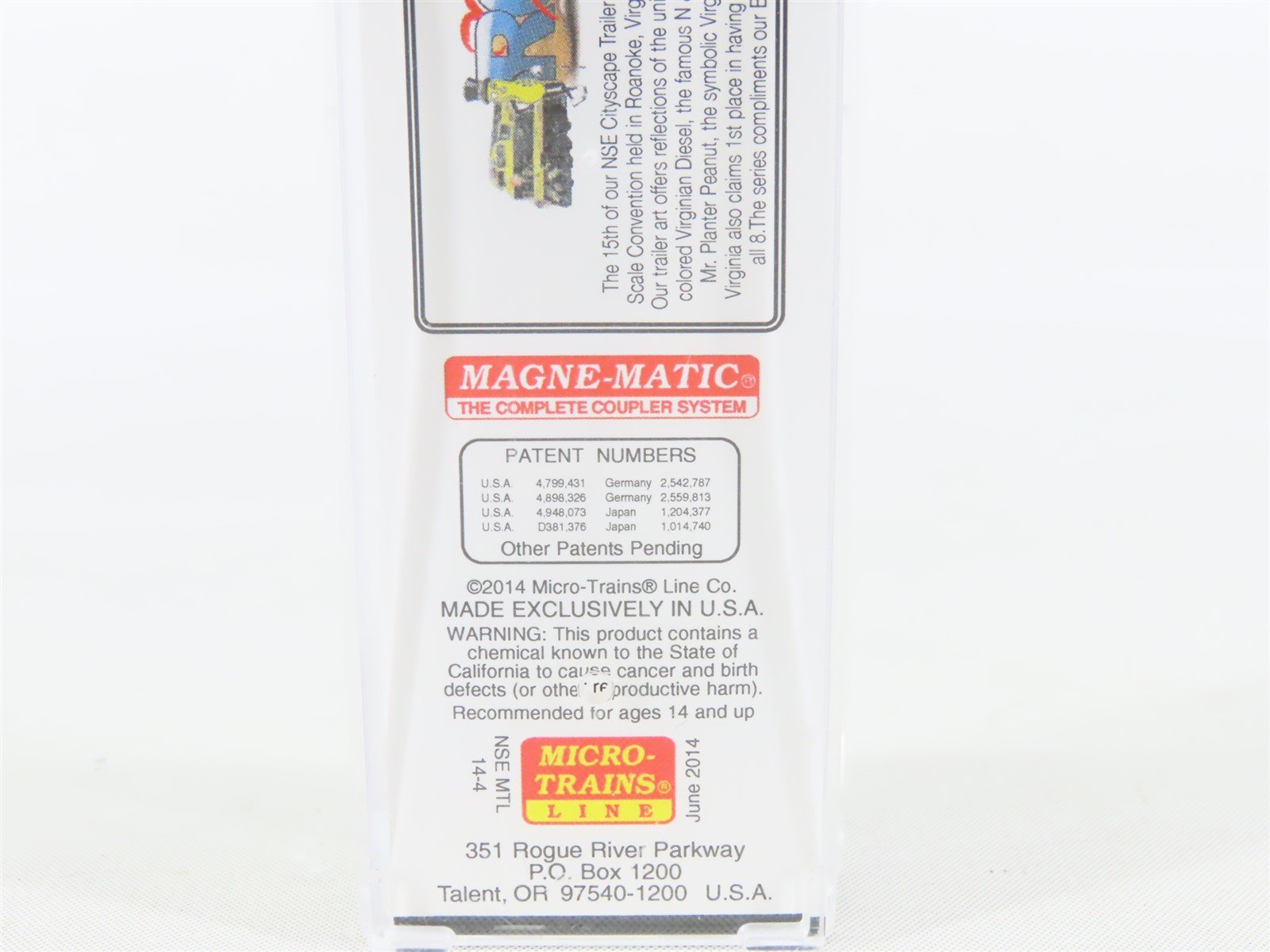 N Scale Micro-Trains MTL NSC 14-4 2014 Roanoke Cityscape Trailer