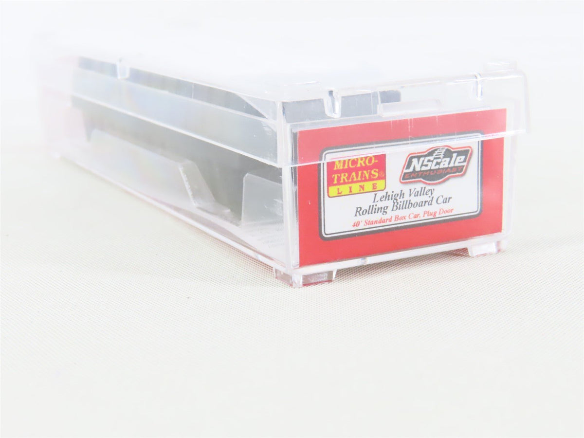 N Micro-Trains MTL NSE 11-01 LV Lehigh Valley Billboard 40&#39; Plug Door Box Car