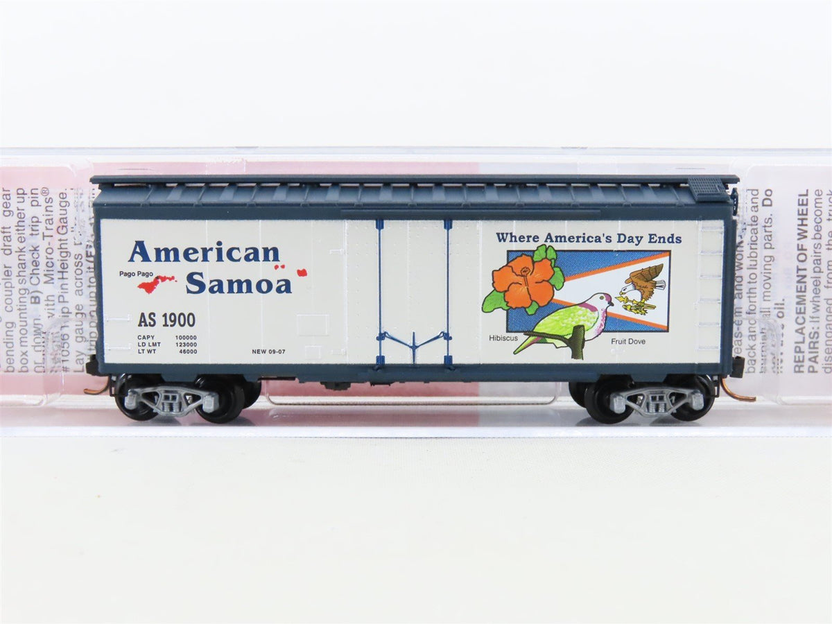 N Scale Micro-Trains MTL NSC 07-02 AS American Samoa 40&#39; Boxcar #1900