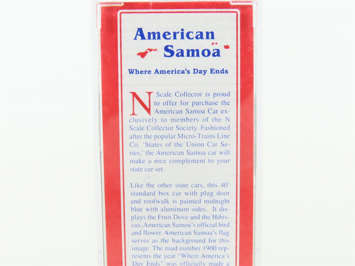 N Scale Micro-Trains MTL NSC 07-02 AS American Samoa 40&#39; Boxcar #1900