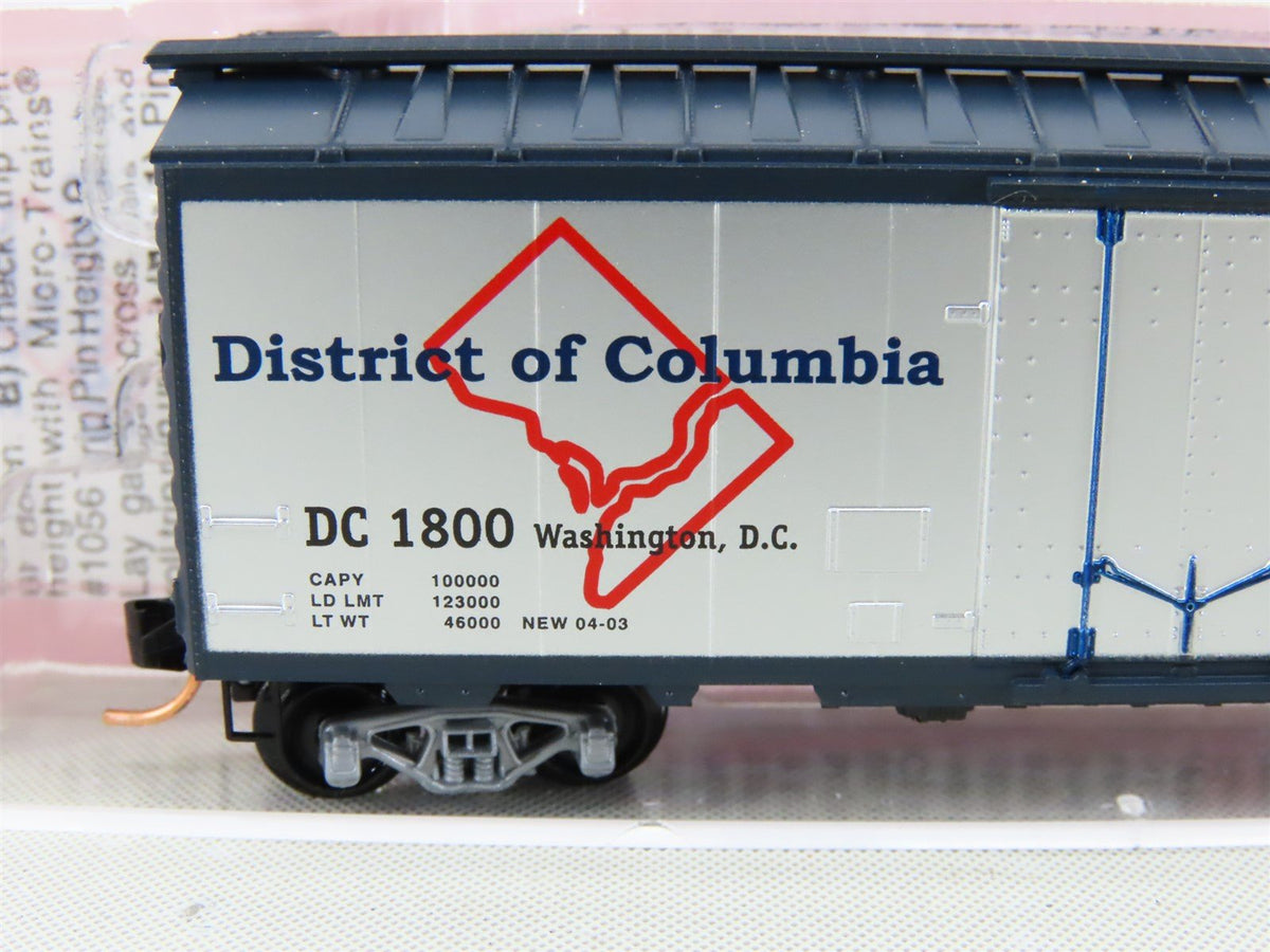 N Scale Micro-Trains MTL NSC 4-03 DC Distract of Columbia 40&#39; Boxcar #1800