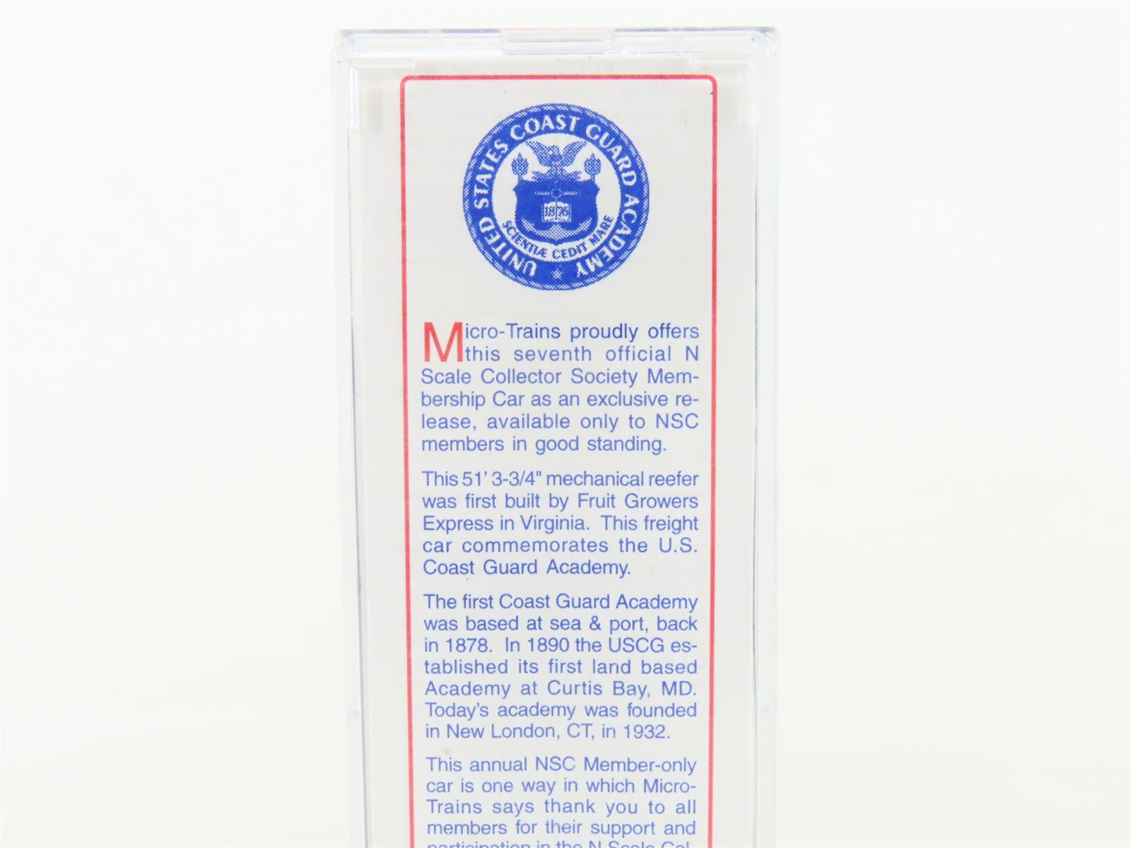 N Scale Micro-Trains MTL NSC 07-01 CGAX US Coast Guard 50' Boxcar #1876