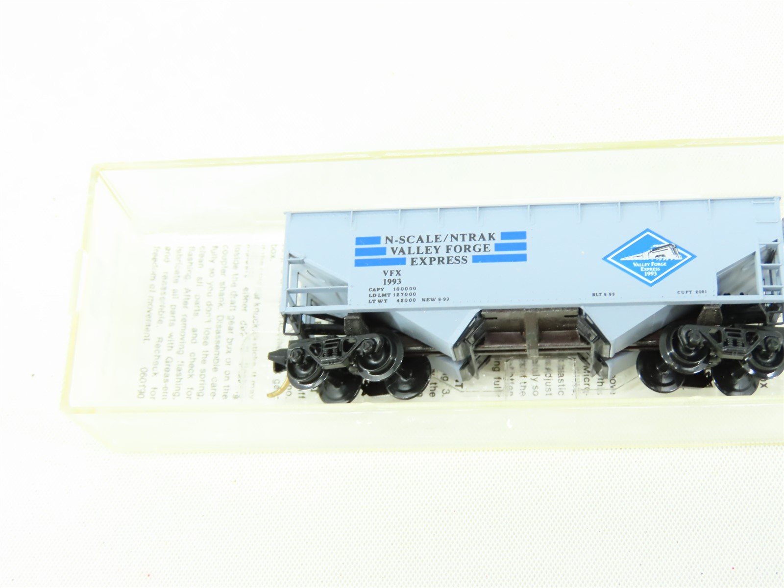 N Scale Micro-Trains MTL Special Run VFX Valley Forge Express 2 Bay Hopper #1993