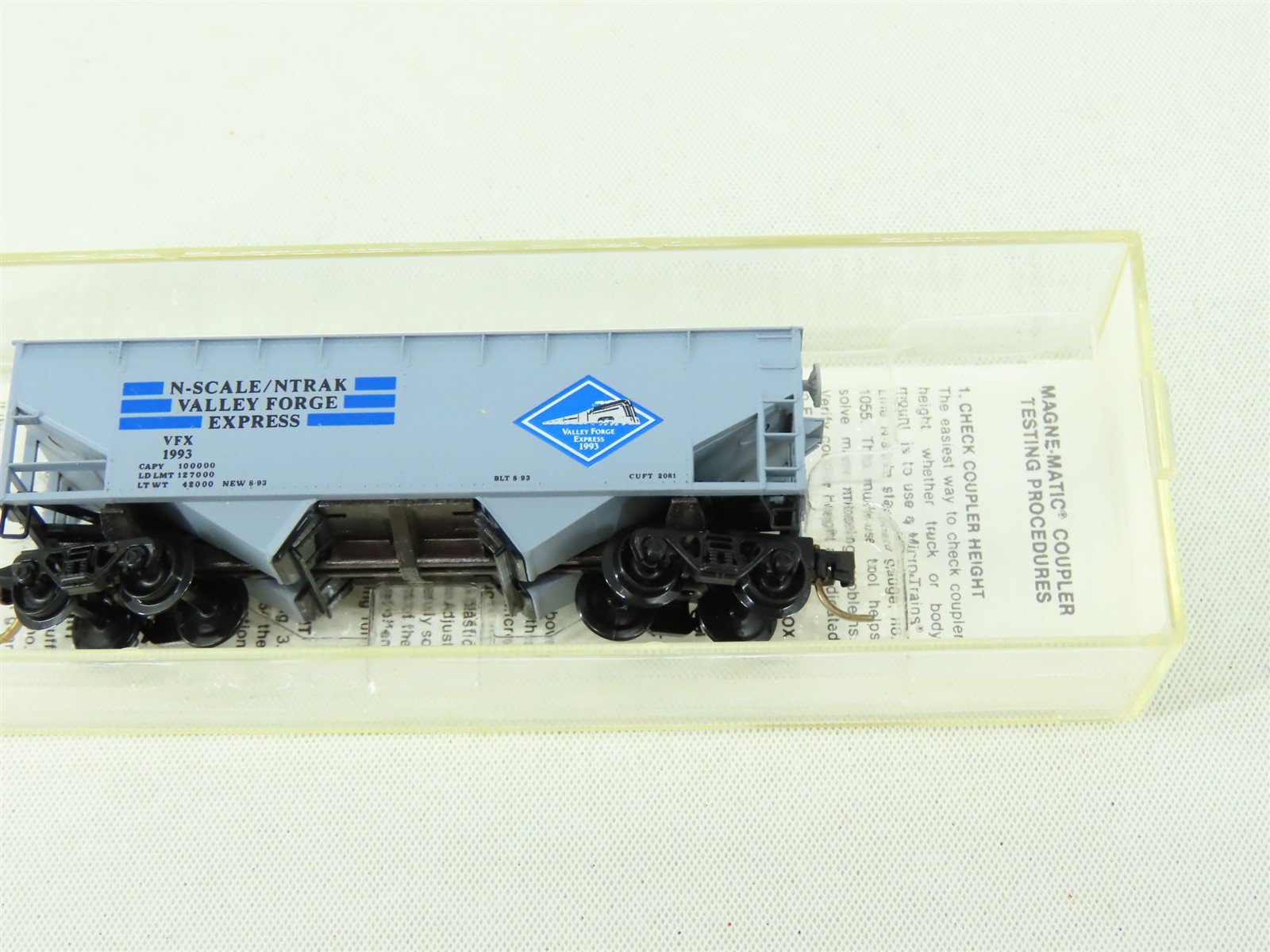 N Scale Micro-Trains MTL Special Run VFX Valley Forge Express 2 Bay Hopper #1993