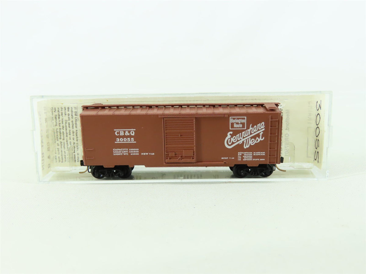 N Scale Micro-Trains MTL BLW-25 CB&amp;Q Burlington 40&#39; Boxcar #30055