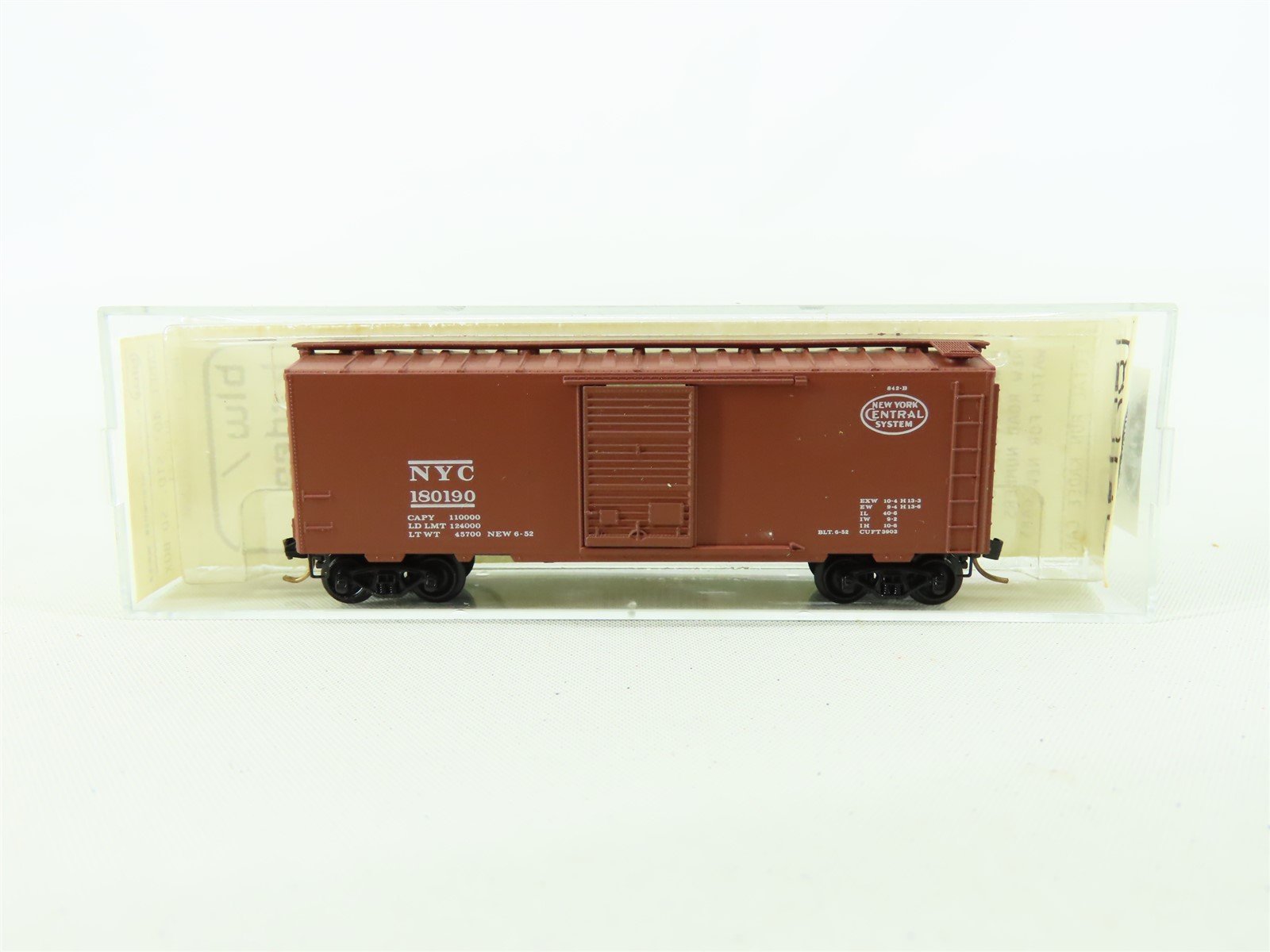 N Scale Micro-Trains MTL BLW-21 NYC New York Central 40' Boxcar #180190