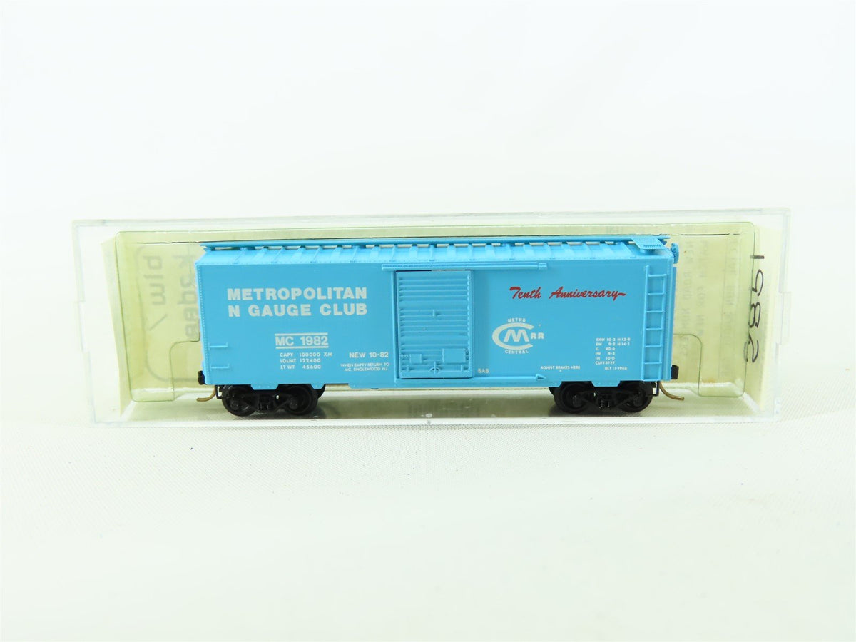 N Scale Micro-Trains MTL BLW-48 MC Metropolitan Club 40&#39; Boxcar #1982