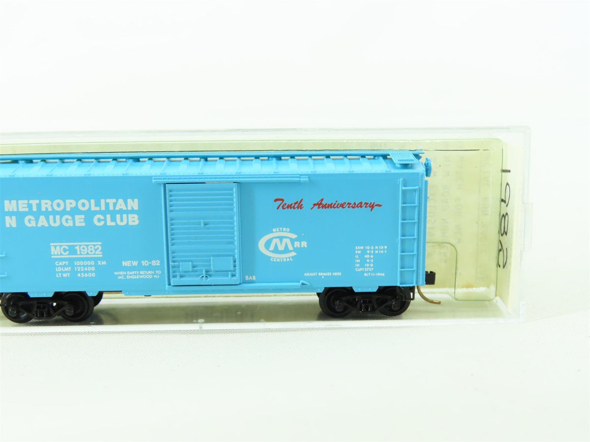 N Scale Micro-Trains MTL BLW-48 MC Metropolitan Club 40&#39; Boxcar #1982