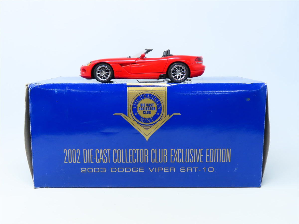 1:24 Scale Franklin Mint Limited Edition Red 2003 Dodge Viper SRT-10 w/ COA