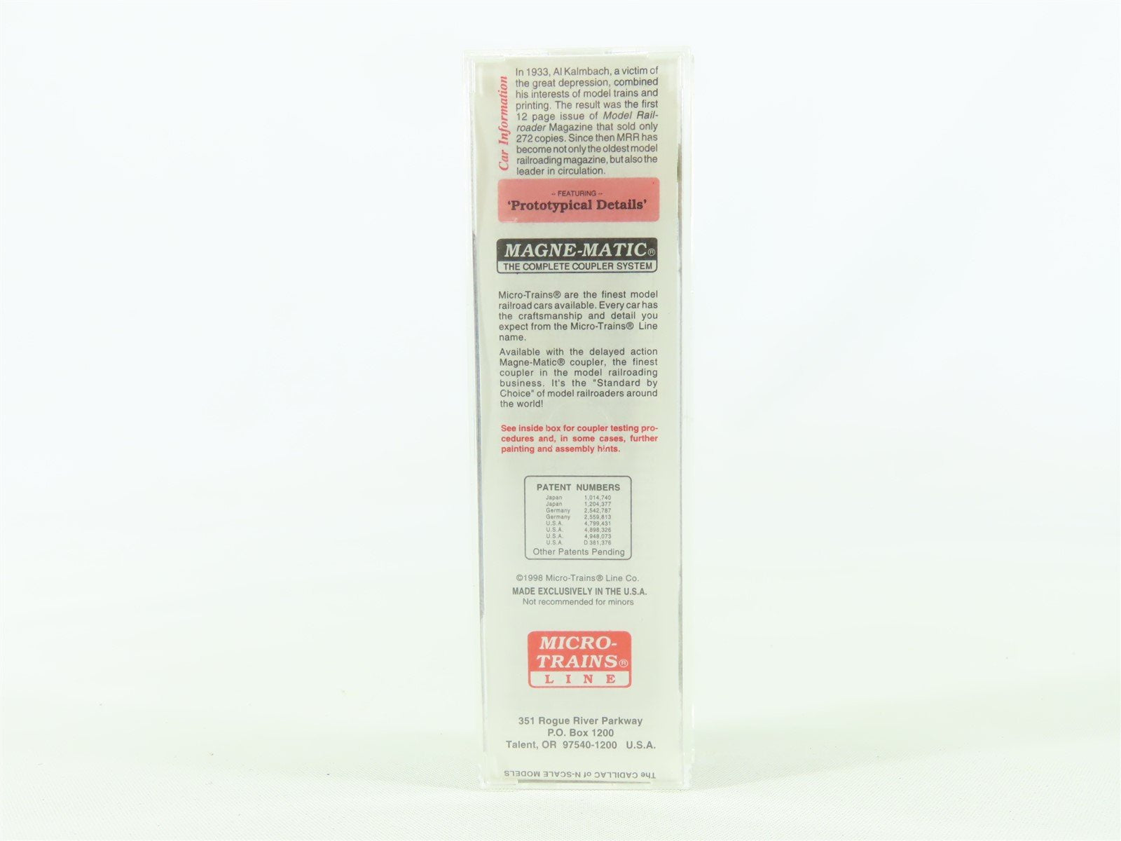 N Scale Micro-Trains MTL 32360 MR Model Railroader 65 Years 50' Boxcar #346599