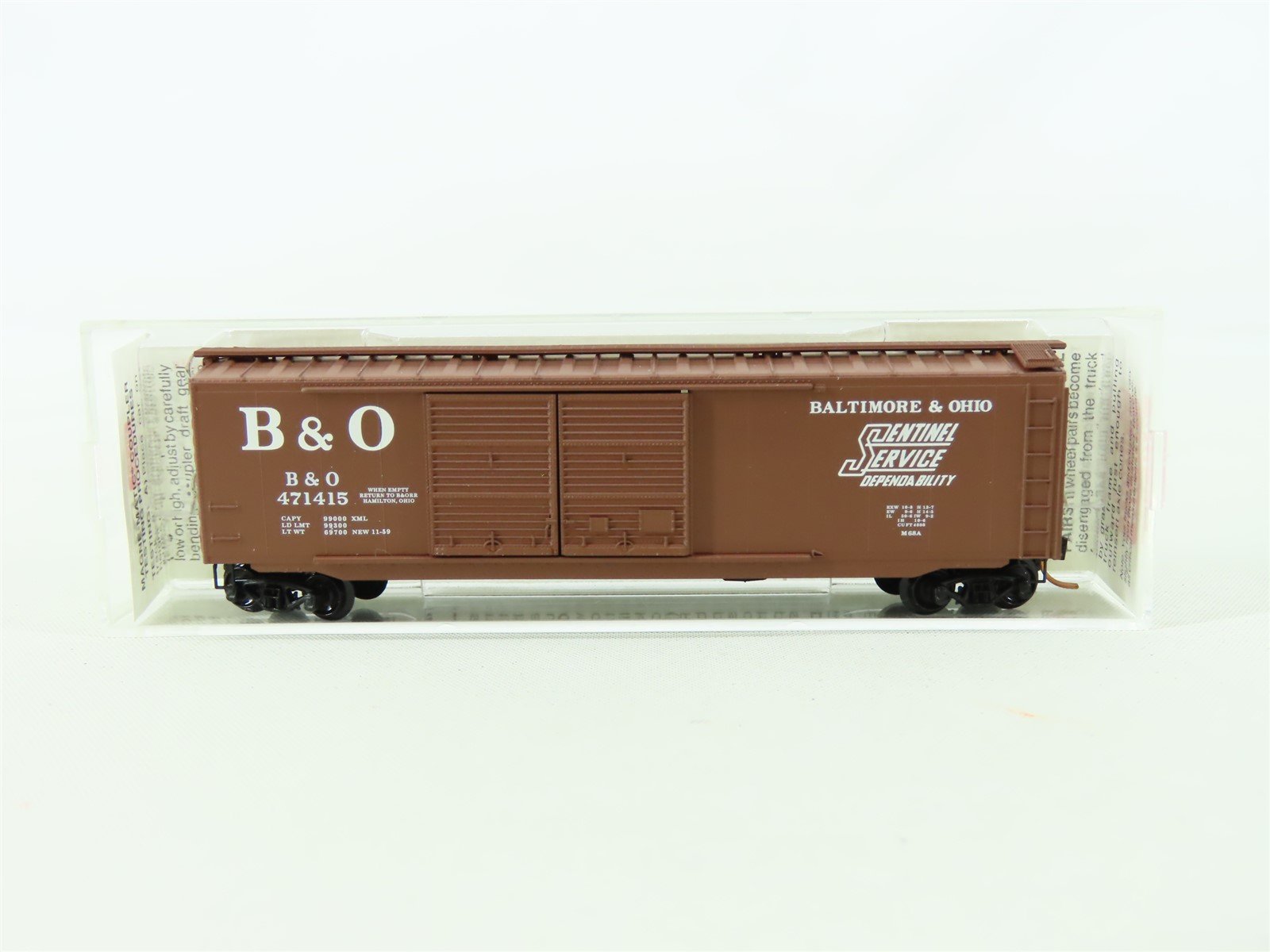 N Scale Micro-Trains MTL 34070 B&O Baltimore & Ohio 50' Boxcar #471415