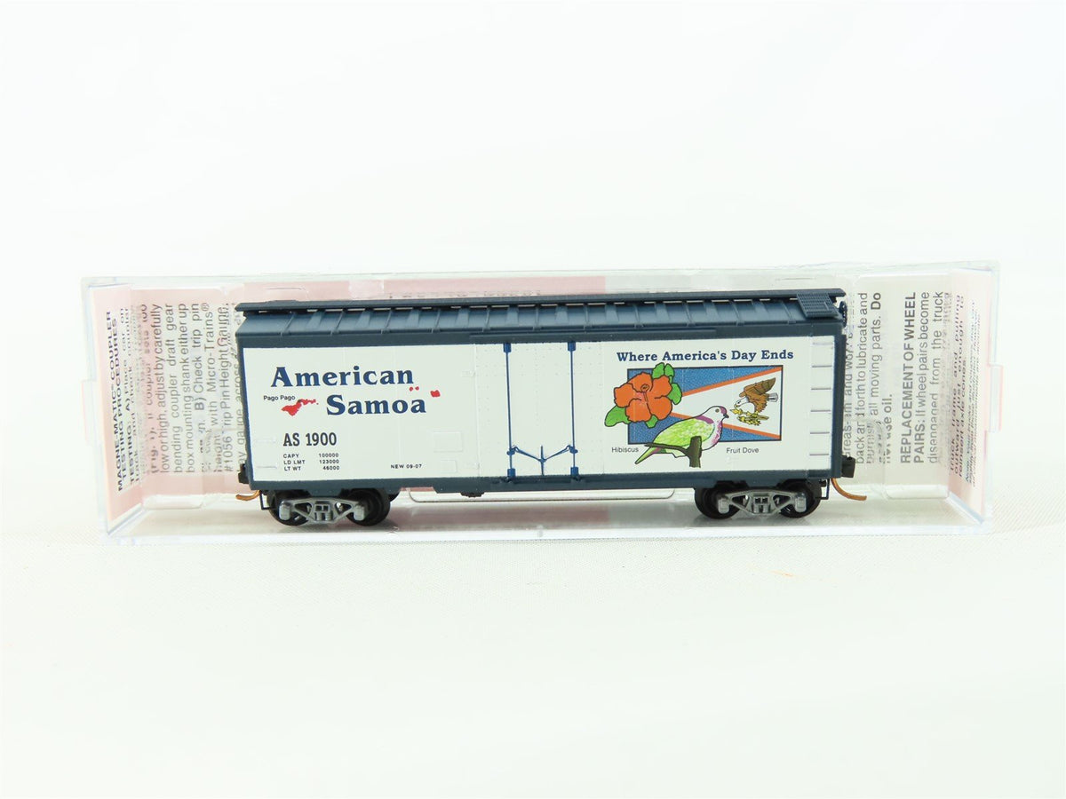 N Scale Micro-Trains MTL NSC 07-02 AS American Samoa 40&#39; Boxcar #1900