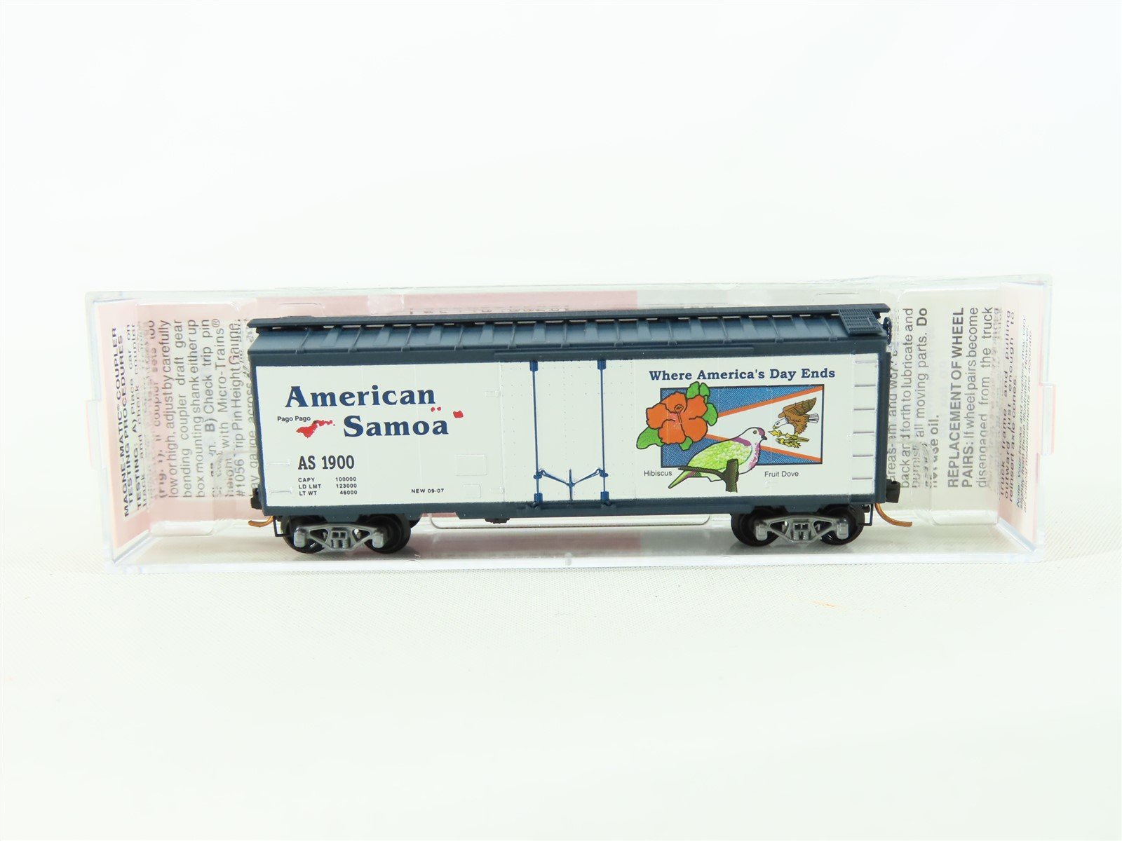 N Scale Micro-Trains MTL NSC 07-02 AS American Samoa 40' Boxcar #1900