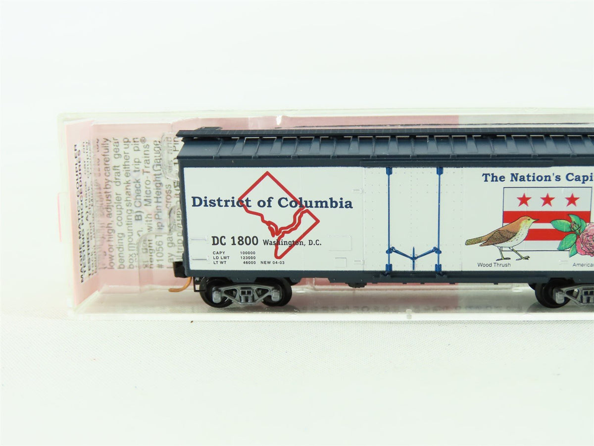 N Scale Micro-Trains MTL NSC 4-03 DC District of Columbia 40&#39; Boxcar #1800