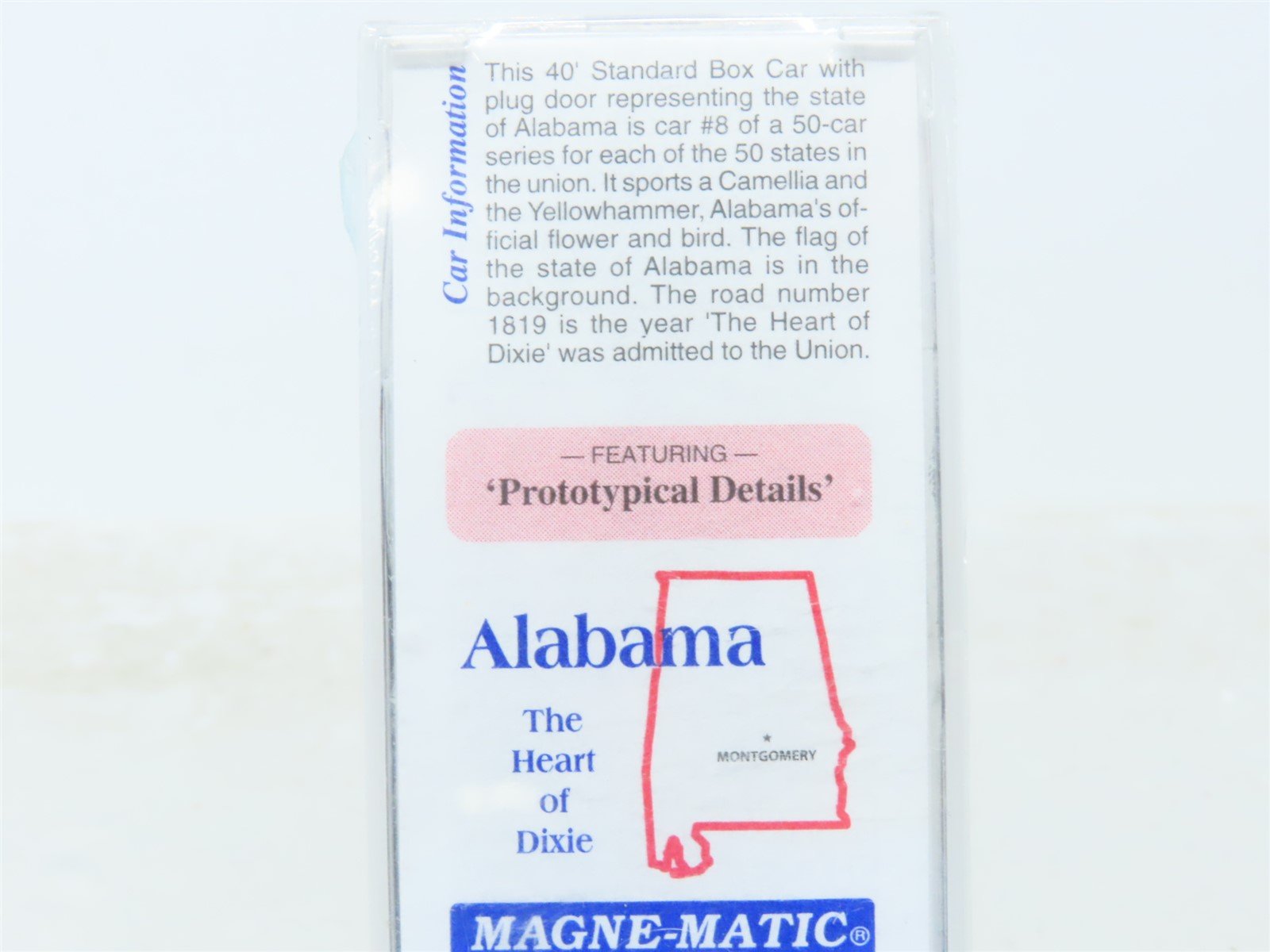 N Scale Micro-Trains MTL 21372 AL Alabama State 40' Box Car #1819 Sealed