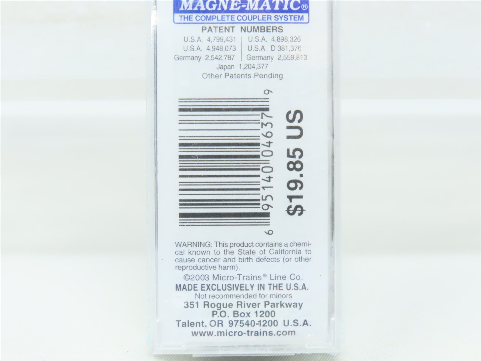 N Scale Micro-Trains MTL 21372 AL Alabama State 40' Box Car #1819 Sealed
