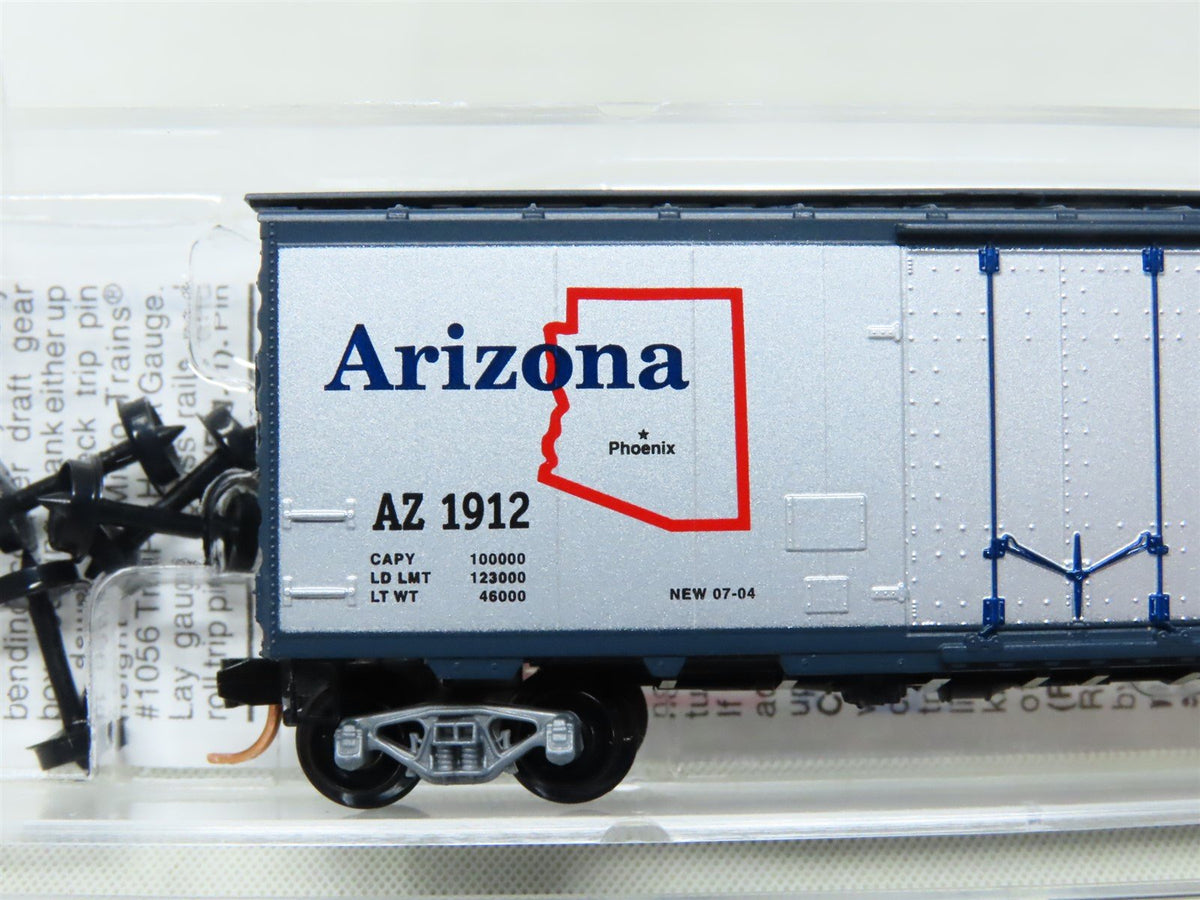 N Scale Micro-Trains MTL 21381 AZ Arizona State 40&#39; Plug Door Box Car #1912