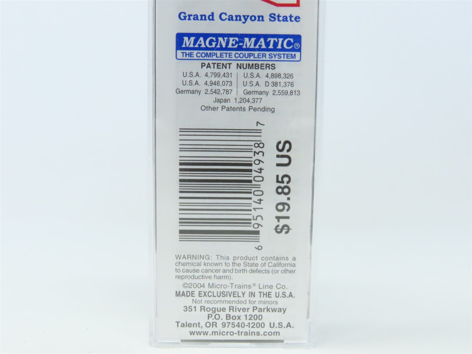 N Scale Micro-Trains MTL 21381 AZ Arizona State 40' Plug Door Box Car #1912