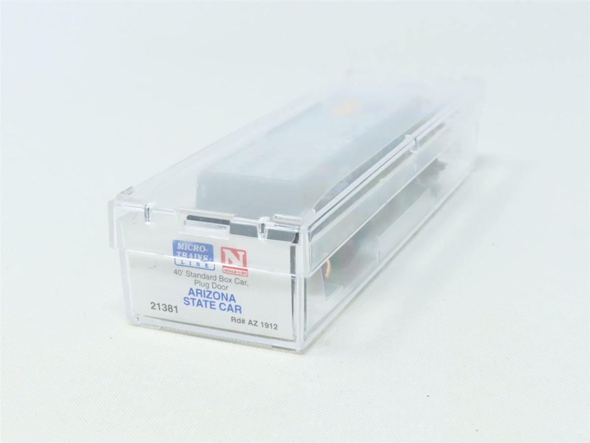 N Scale Micro-Trains MTL 21381 AZ Arizona State 40&#39; Plug Door Box Car #1912