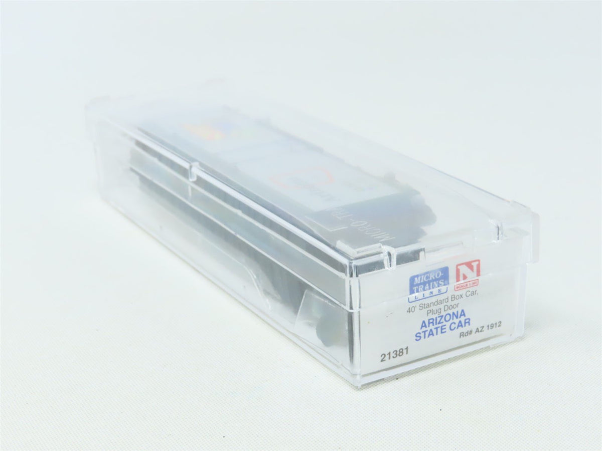 N Scale Micro-Trains MTL 21381 AZ Arizona State 40&#39; Plug Door Box Car #1912