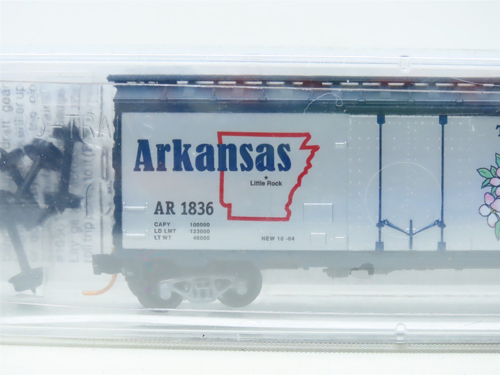 N Scale Micro-Trains MTL 21383 AR Arkansas 40' Plug Door Box Car #1836 Sealed
