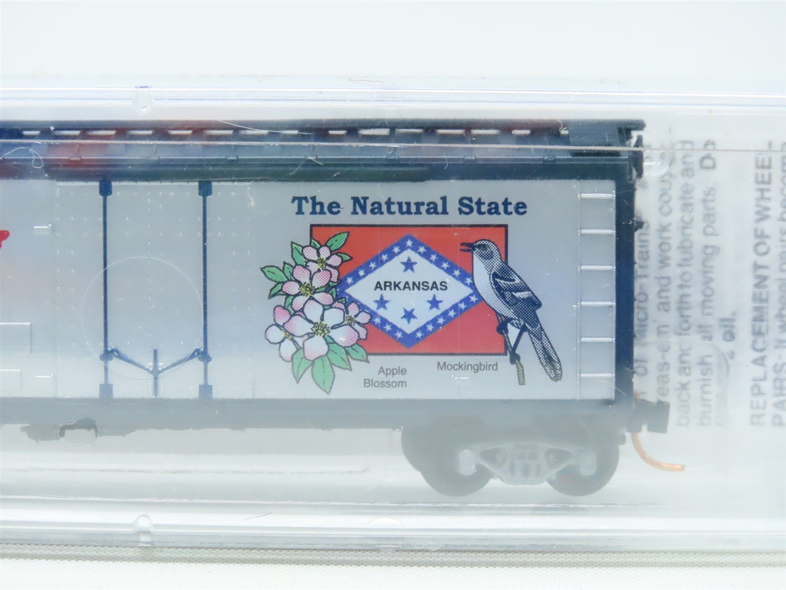 N Scale Micro-Trains MTL 21383 AR Arkansas 40' Plug Door Box Car #1836 Sealed
