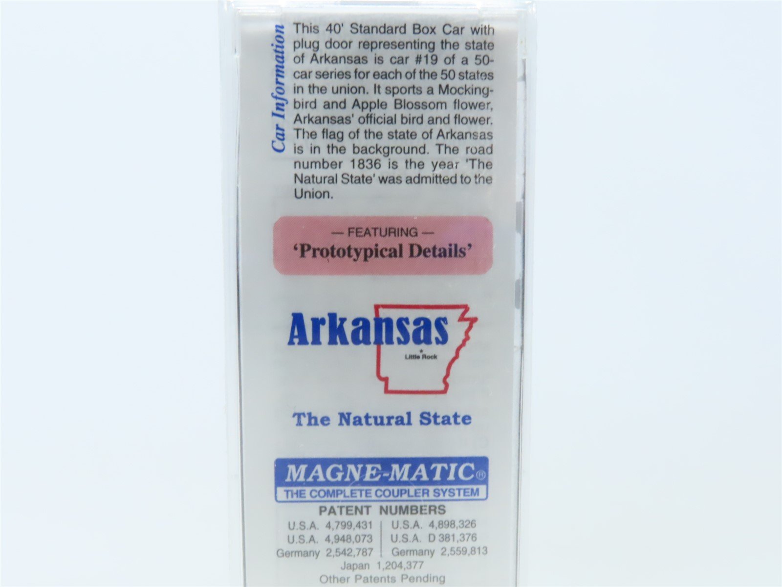 N Scale Micro-Trains MTL 21383 AR Arkansas 40' Plug Door Box Car #1836 Sealed
