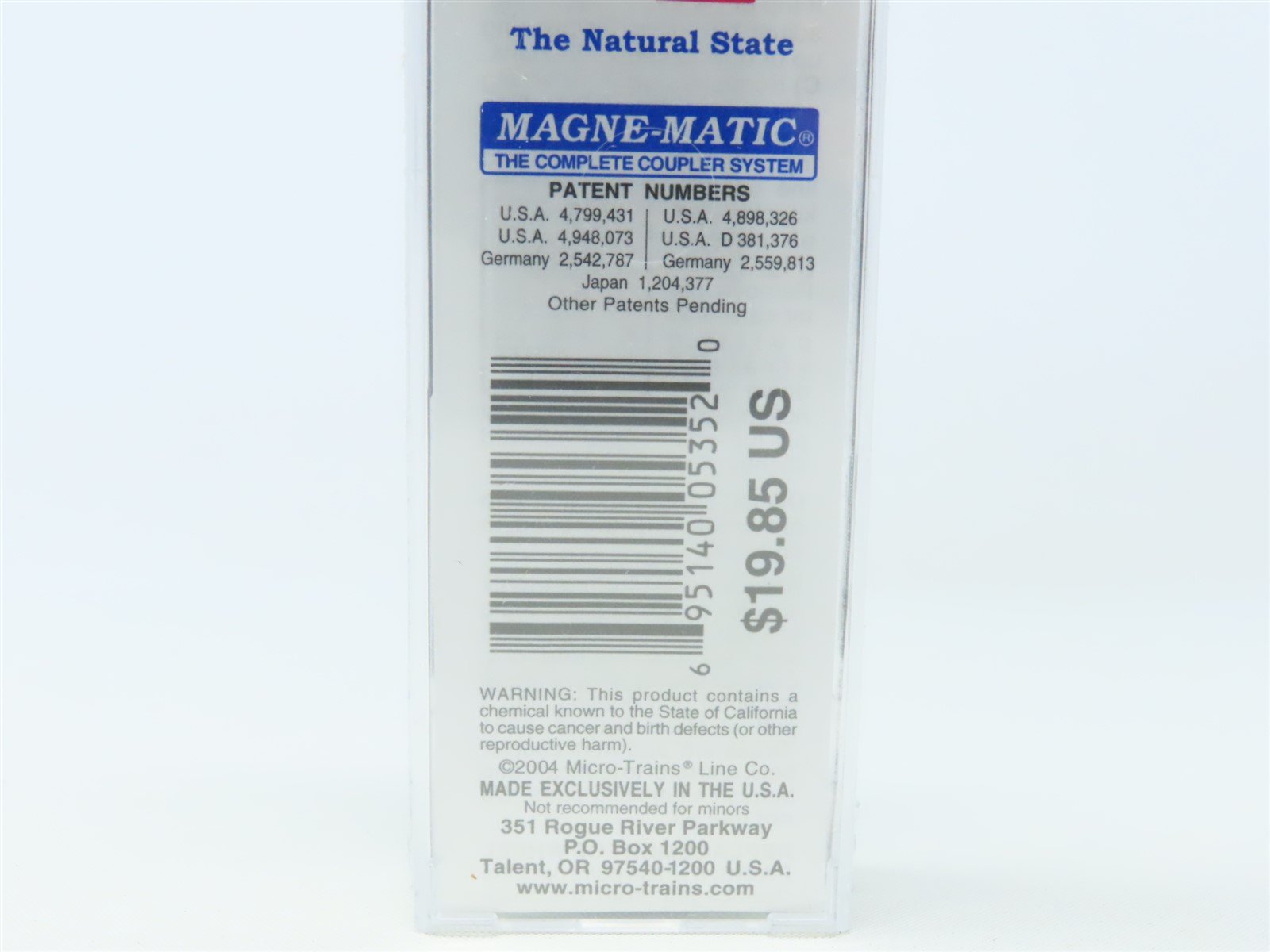 N Scale Micro-Trains MTL 21383 AR Arkansas 40' Plug Door Box Car #1836 Sealed