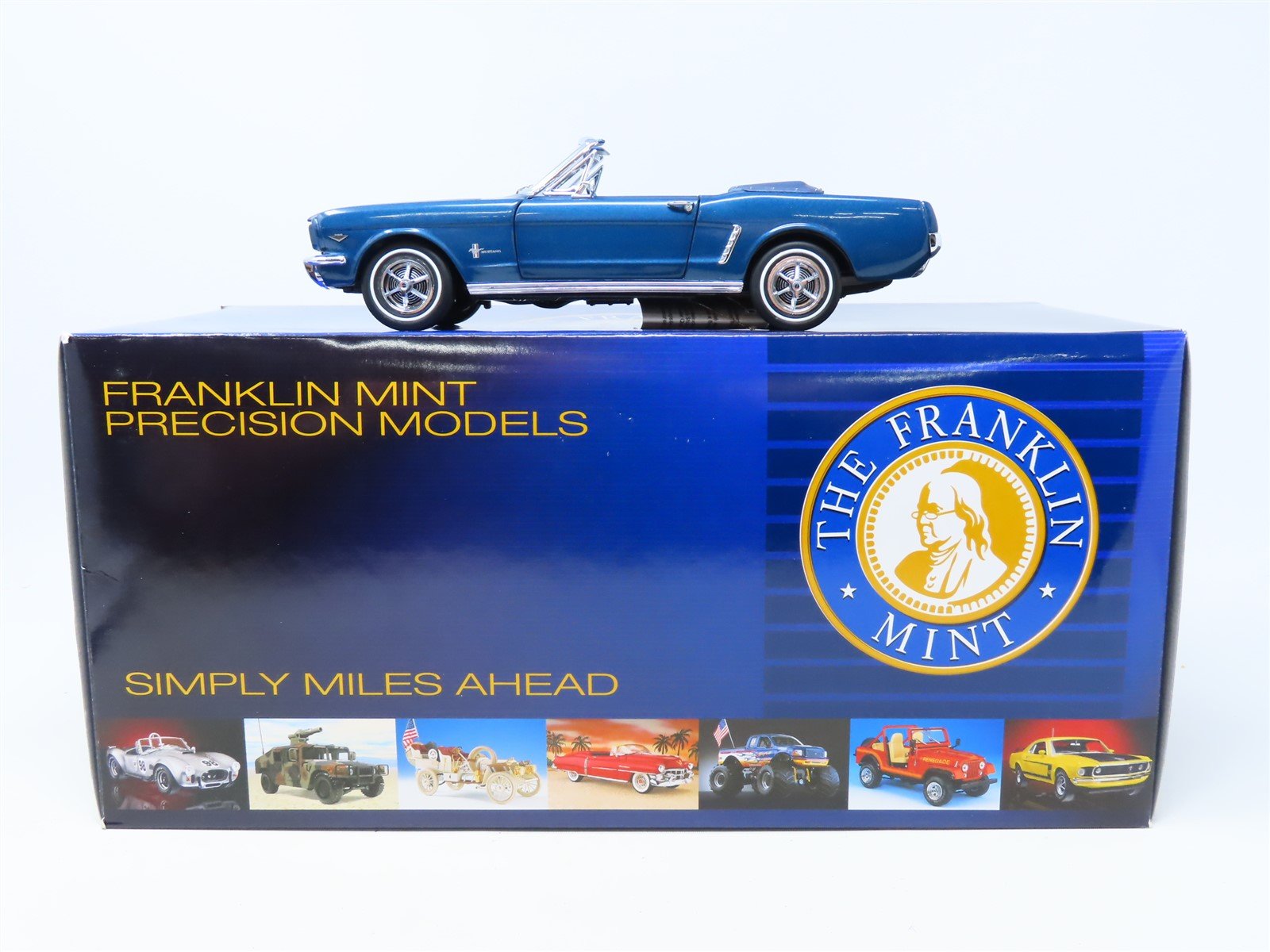1:24 Scale Franklin Mint #B11E303 Die-Cast 1964-1/2 Ford Mustang w/ COA