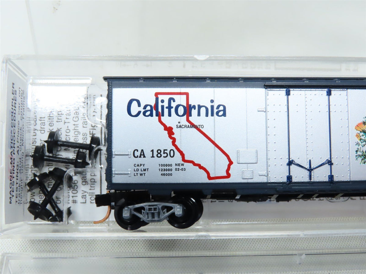 N Scale Micro-Trains MTL 21330 CA California State 40&#39; Plug Door Box Car #1850