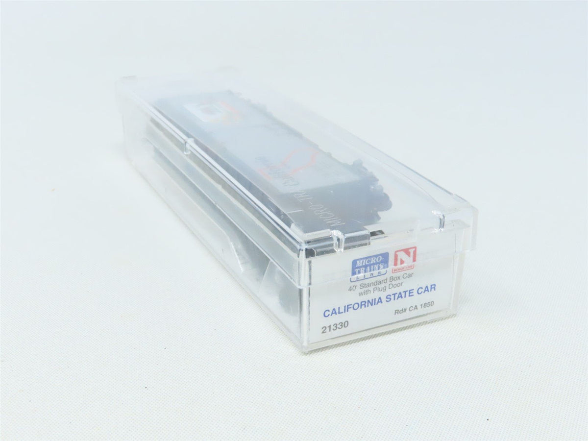 N Scale Micro-Trains MTL 21330 CA California State 40&#39; Plug Door Box Car #1850