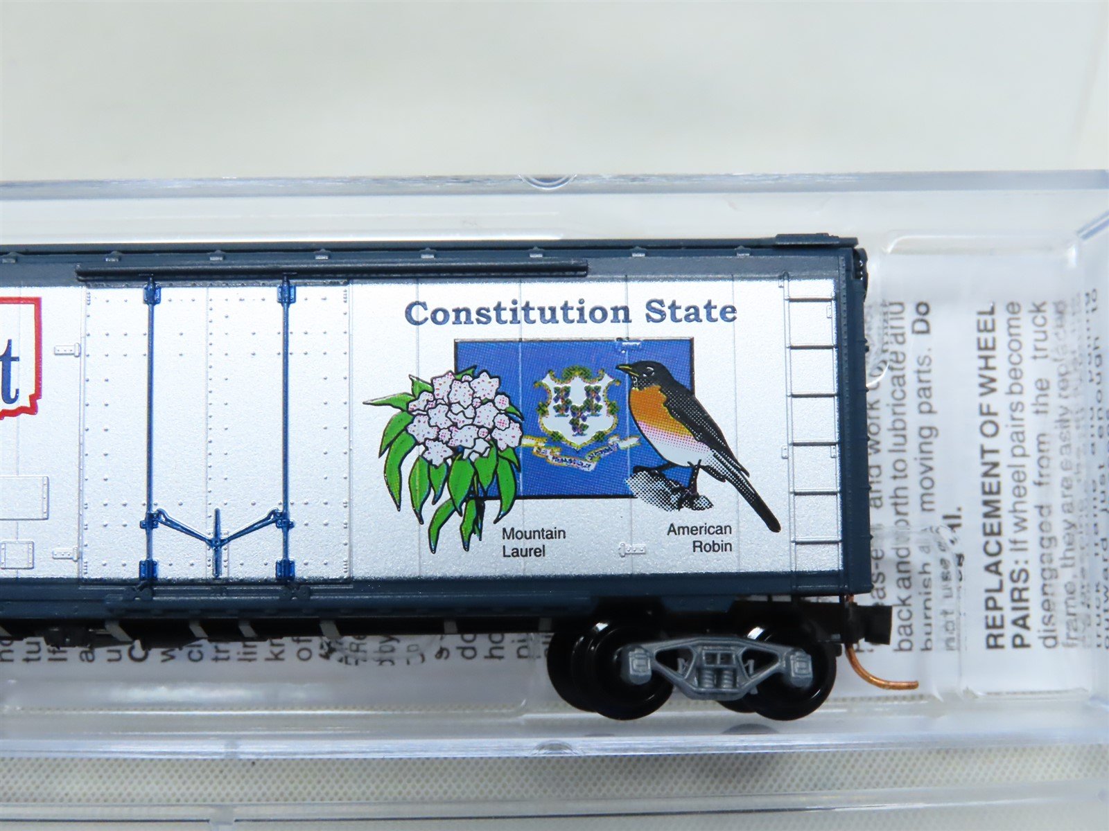 N Scale Micro-Trains MTL 02100412 CT Connecticut State 40' Box Car #1788