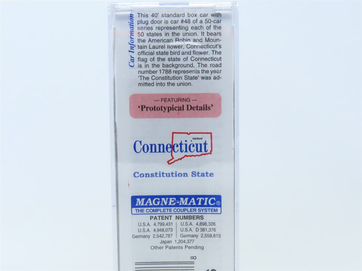 N Scale Micro-Trains MTL 02100412 CT Connecticut State 40&#39; Box Car #1788
