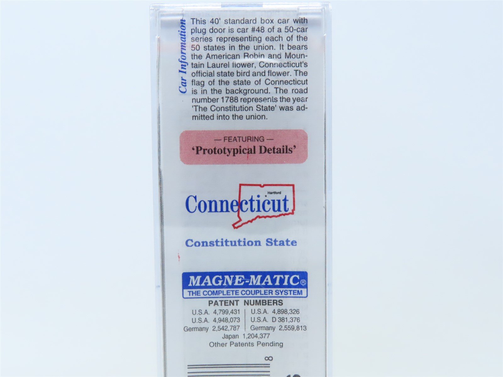N Scale Micro-Trains MTL 02100412 CT Connecticut State 40' Box Car #1788