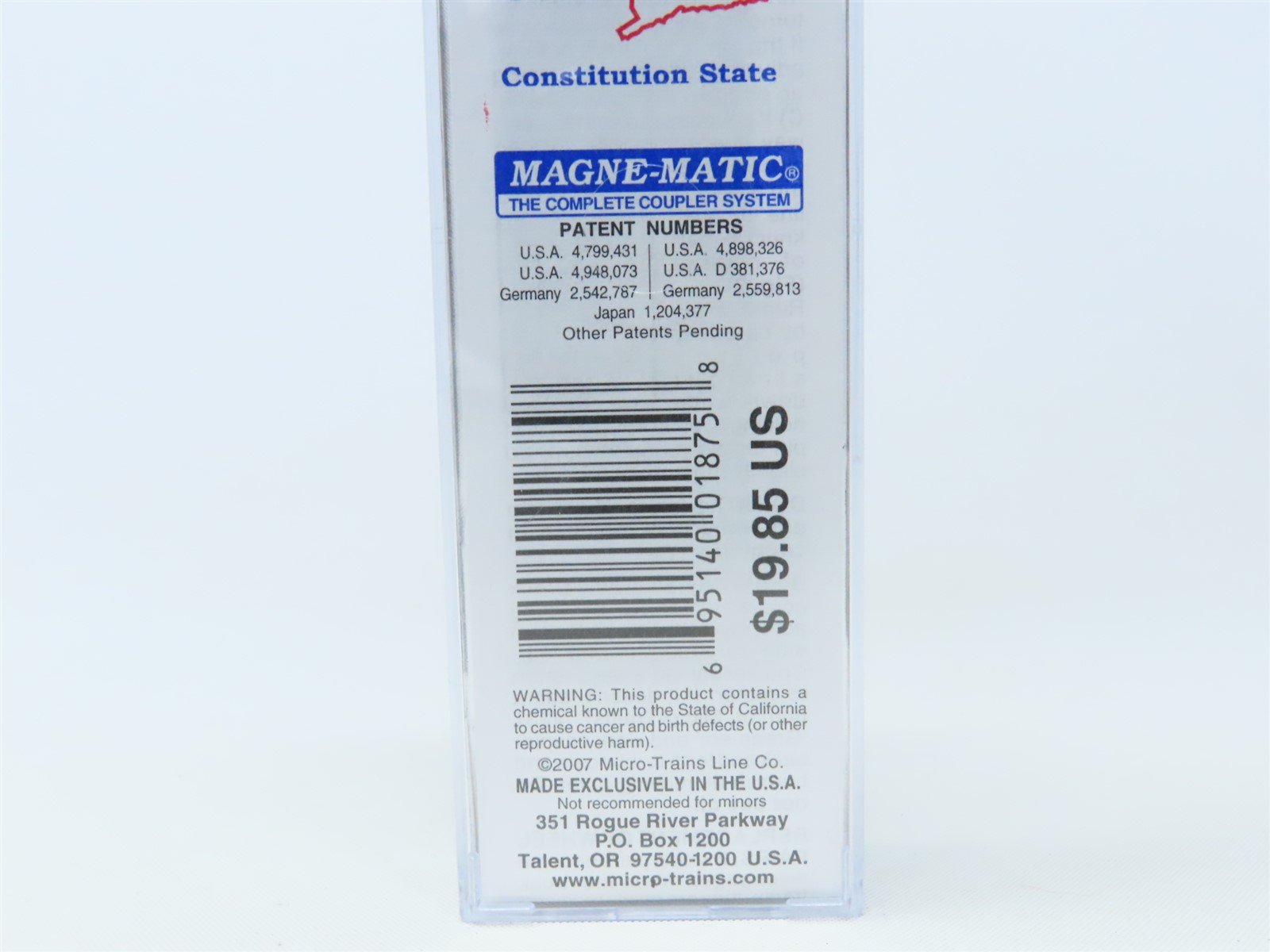 N Scale Micro-Trains MTL 02100412 CT Connecticut State 40' Box Car #1788