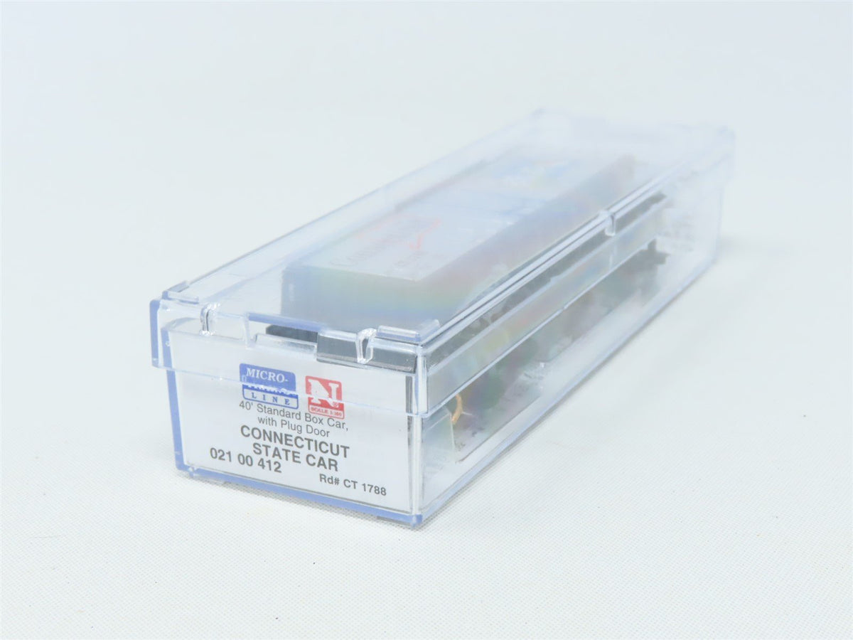 N Scale Micro-Trains MTL 02100412 CT Connecticut State 40&#39; Box Car #1788
