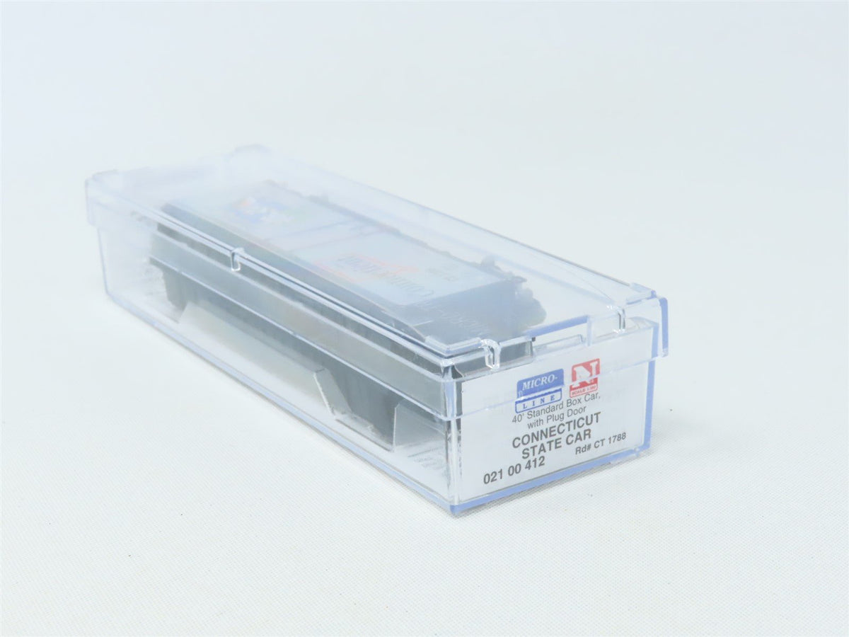 N Scale Micro-Trains MTL 02100412 CT Connecticut State 40&#39; Box Car #1788